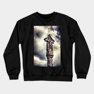 Crucifix and clouds Crewneck Sweatshirt